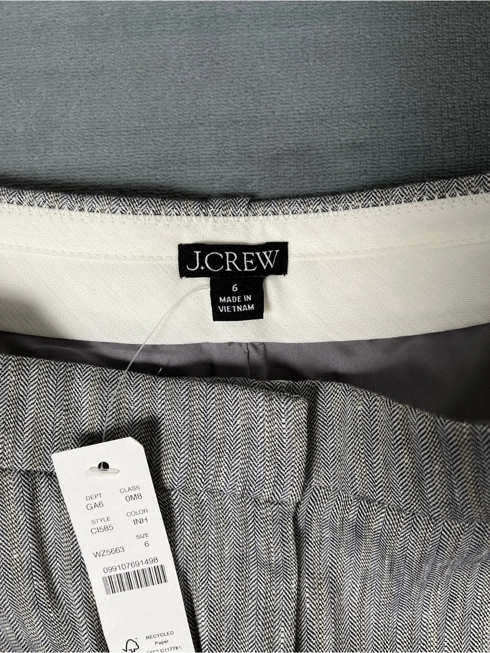 J. Crew Lucia Short Women’s Size 6 32x4 Herringbone Linen Blend